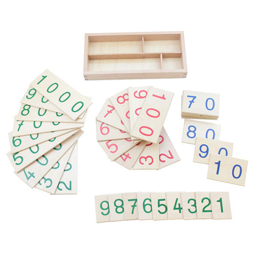Large Wooden Number Cards With Box (1-9000)