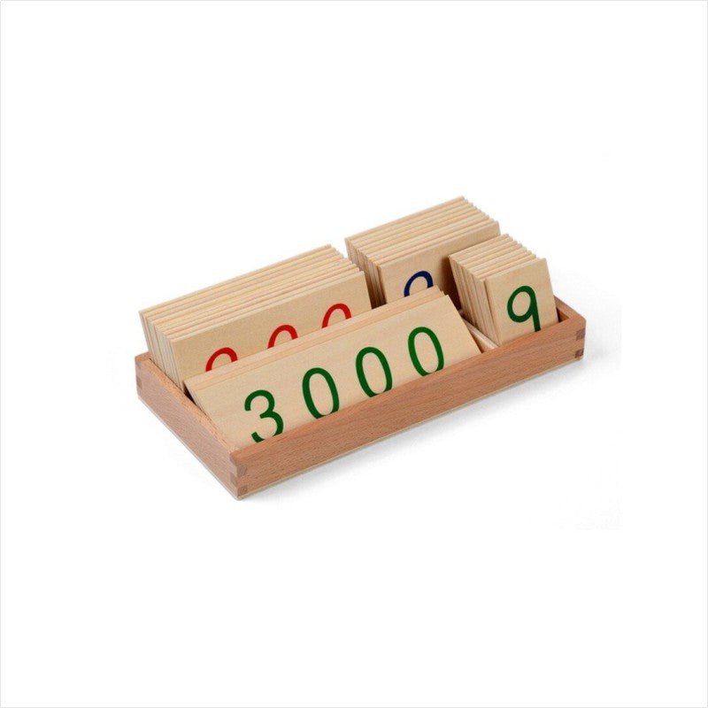 Small Wooden Number Cards With Box (1-3000)