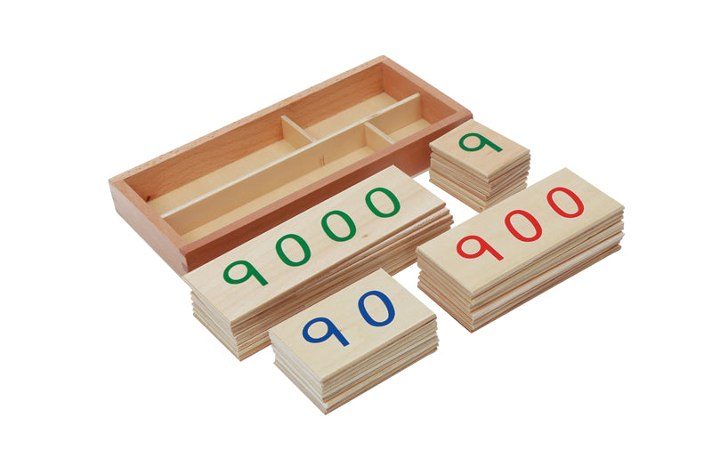 Small Wooden Number Cards With Box (1-9000)