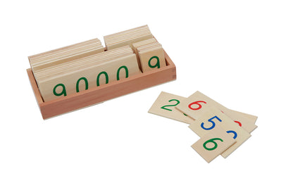 Small Wooden Number Cards With Box (1-9000)