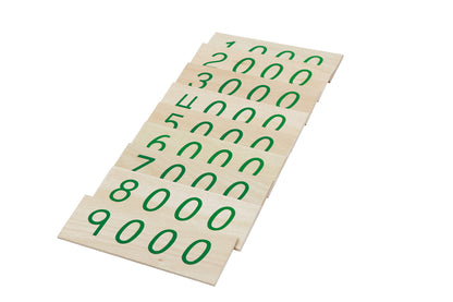 Small Wooden Number Cards With Box (1-9000)