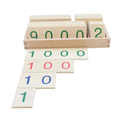 Large Wooden Number Cards With Box (1-9000)